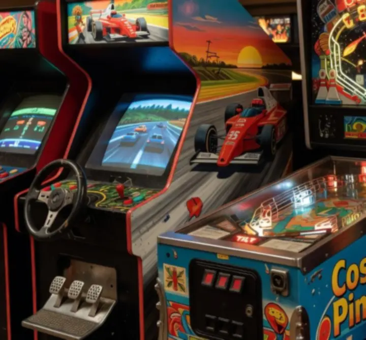 Kolekcja klasycznych maszyn arcade i pinballi